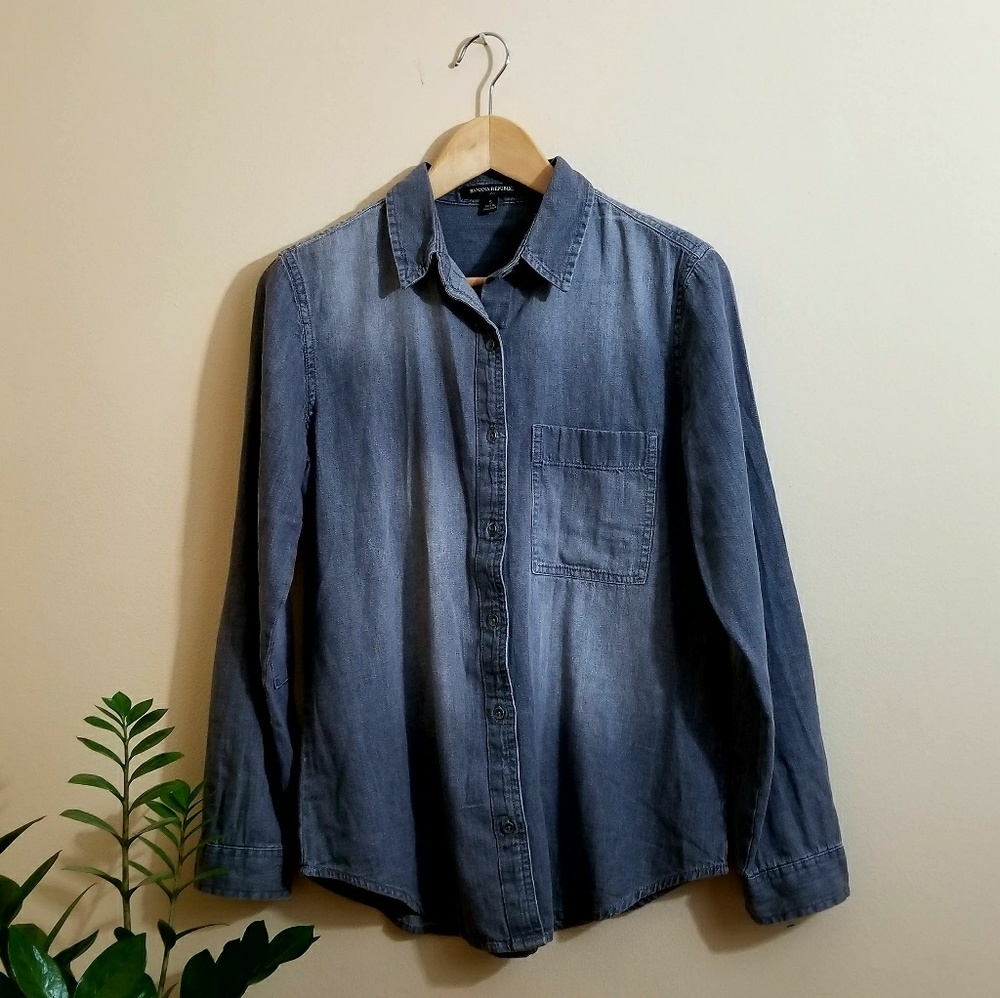 Banana Republic dark denim shirt